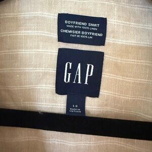 GAP Natural Linen Boyfriend Shirt